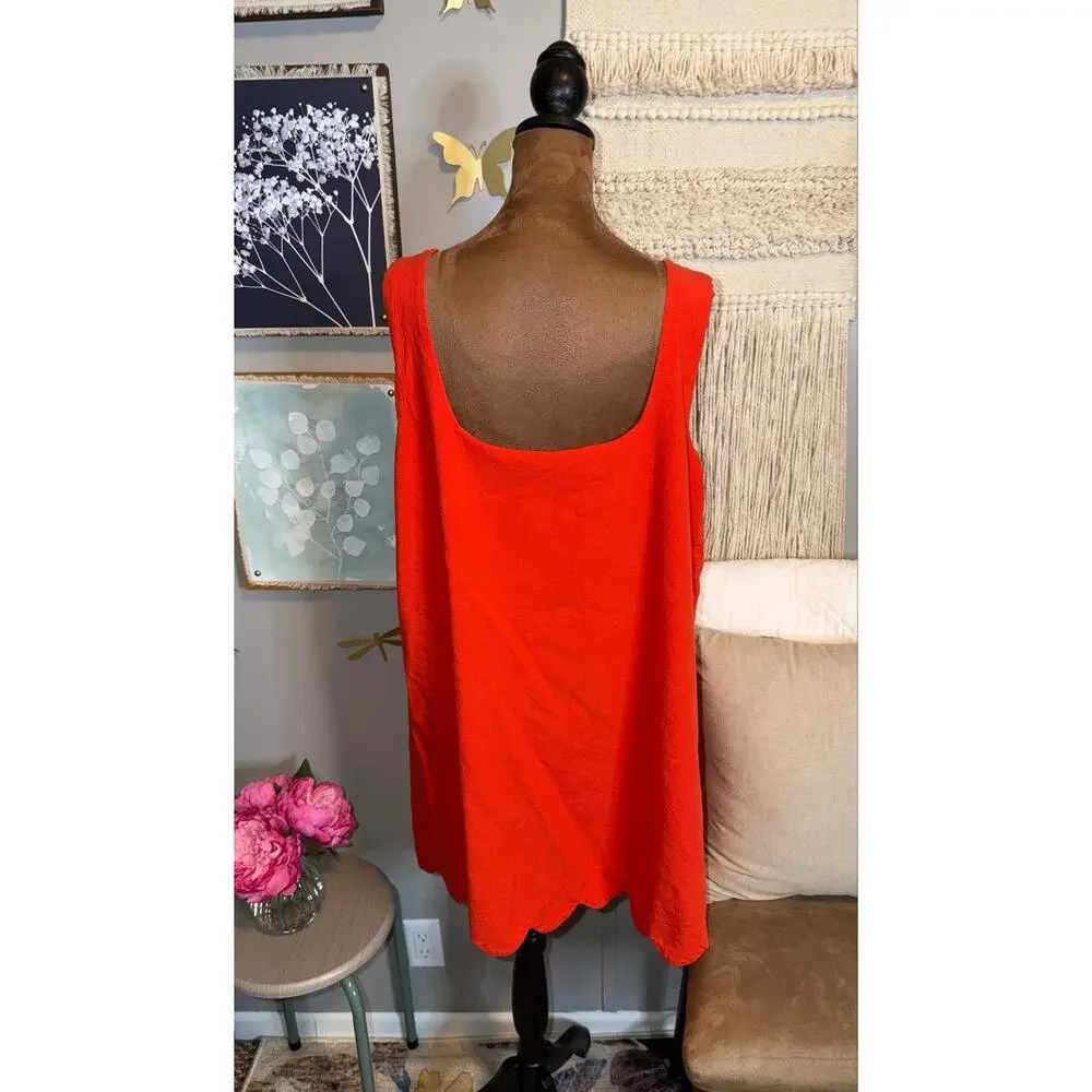 Kate Spade New York Coral Scalloped Shift Dress Large
